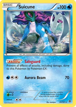 Suicune 020/101 - Reverse Holofoil Plasma Blast
