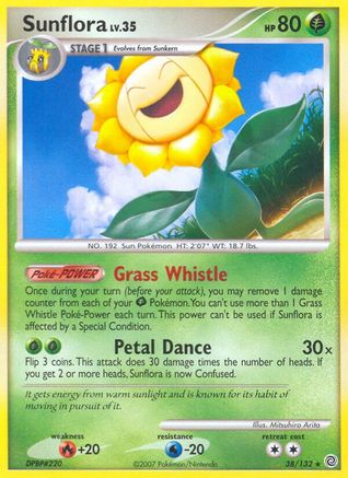 Sunflora 038/132 - Reverse Holofoil Secret Wonders