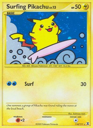 Surfing Pikachu 114/111 - Holofoil Rising Rivals