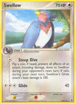 Swellow 032/113 - Reverse Holofoil Delta Species