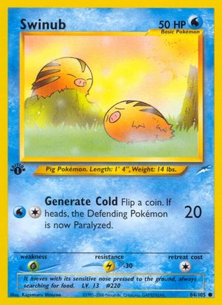 Swinub 084/105 - 1st Edition Neo Destiny