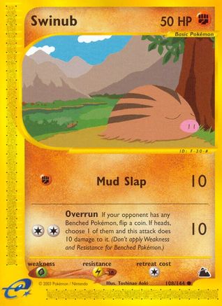 Swinub 108/144 - Reverse Holofoil Skyridge