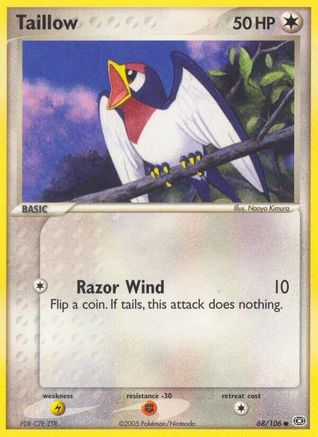 Taillow 068/106 - Reverse Holofoil Emerald