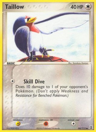 Taillow 086/113 - Reverse Holofoil Delta Species