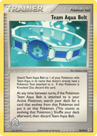 Team Aqua Belt 076/95 - Reverse Holofoil Team Magma vs Team Aqua