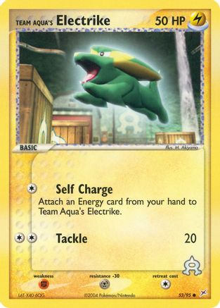 Team Aqua's Electrike 053/95 - Reverse Holofoil Team Magma vs Team Aqua