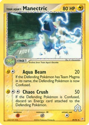 Team Aqua's Manectric 029/95 - Reverse Holofoil Team Magma vs Team Aqua