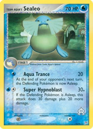 Team Aqua's Sealeo 016/95 - Reverse Holofoil Team Magma vs Team Aqua
