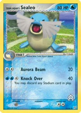 Team Aqua's Sealeo 031/95 - Reverse Holofoil Team Magma vs Team Aqua