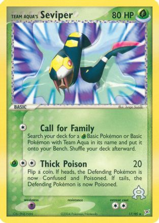 Team Aqua's Seviper 017/95 - Reverse Holofoil Team Magma vs Team Aqua