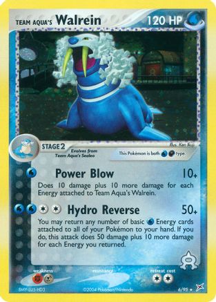 Team Aqua's Walrein 006/95 - Holofoil Team Magma vs Team Aqua