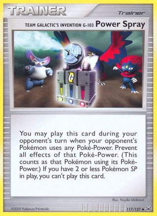 Team Galactic's Invention G-103 Power Spray 117/127 - Reverse Holofoil Platinum