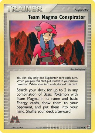 Team Magma Conspirator 082/95 - Reverse Holofoil Team Magma vs Team Aqua