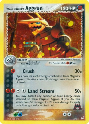 Team Magma's Aggron 007/95 - Reverse Holofoil Team Magma vs Team Aqua