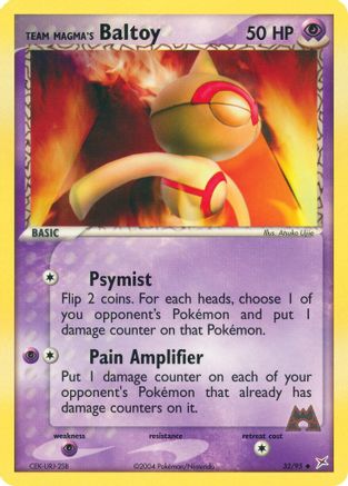 Team Magma's Baltoy 032/95 - Reverse Holofoil Team Magma vs Team Aqua