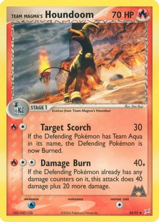 Team Magma's Houndoom 034/95 - Reverse Holofoil Team Magma vs Team Aqua