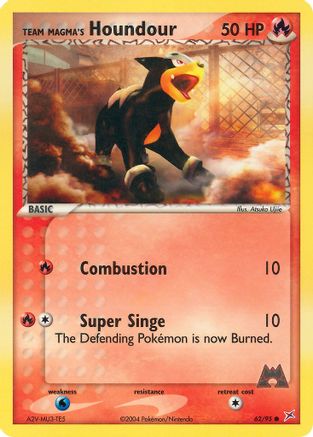 Team Magma's Houndour 062/95 - Reverse Holofoil Team Magma vs Team Aqua