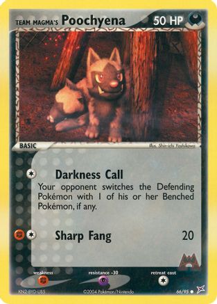 Team Magma's Poochyena 066/95 - Reverse Holofoil Team Magma vs Team Aqua