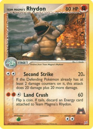 Team Magma's Rhydon 022/95 - Team Magma vs Team Aqua