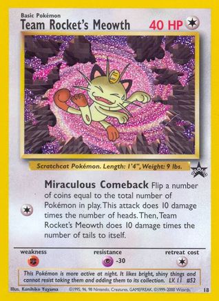 Team Rocket's Meowth 018/53 WoTC Promo