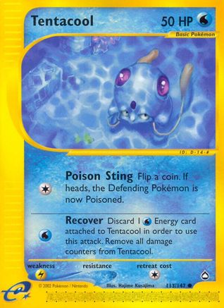 Tentacool 113/147 - Reverse Holofoil Aquapolis