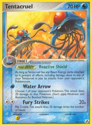 Tentacruel 045/92 - Reverse Holofoil Legend Maker