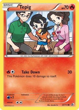 Tepig 025/113 - Reverse Holofoil Legendary Treasures