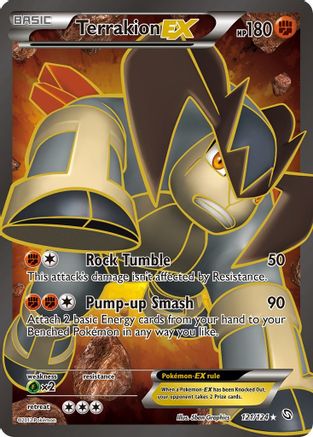 Terrakion EX (Full Art) 121/124 - Holofoil Dragons Exalted