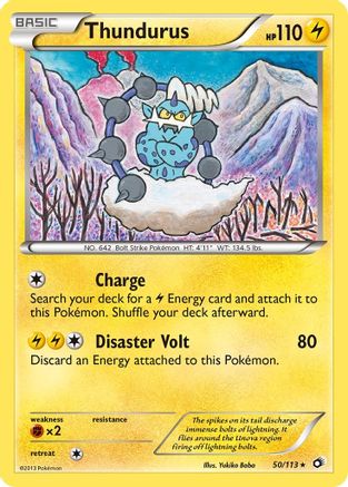 Thundurus 050/113 - Reverse Holofoil Legendary Treasures