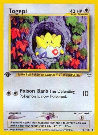 Togepi 051/111 - 1st Edition Neo Genesis