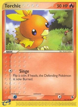 Torchic 074/109 - Reverse Holofoil Ruby and Sapphire