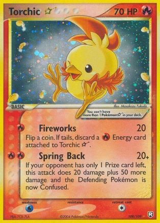 Torchic Gold Star 108/109 - Holofoil Team Rocket Returns
