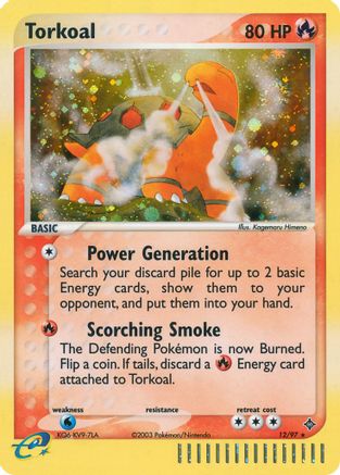 Torkoal 012/97 - Reverse Holofoil Dragon