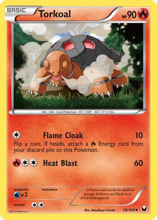 Torkoal 018/108 - Reverse Holofoil Dark Explorers