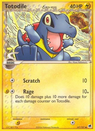 Totodile (Delta Species) 067/101 - Reverse Holofoil Dragon Frontiers