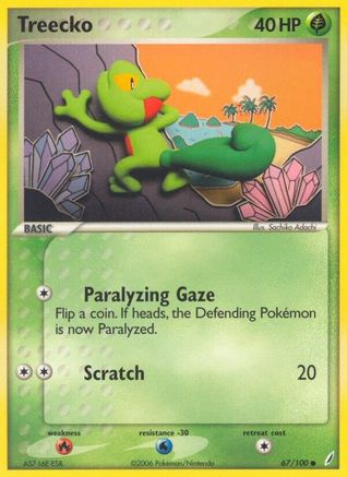 Treecko 067/100 - Reverse Holofoil Crystal Guardians