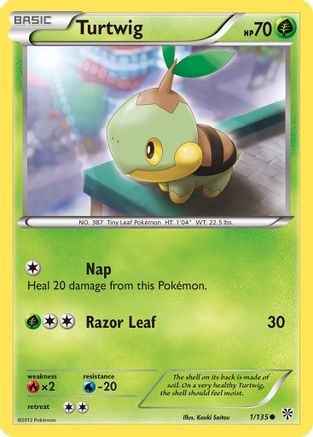 Turtwig 001/135 - Reverse Holofoil Plasma Storm