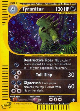 Tyranitar H28/H32 - Holofoil Aquapolis