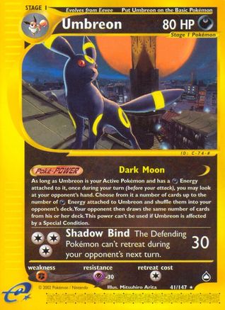 Umbreon 041/147 - Reverse Holofoil Aquapolis