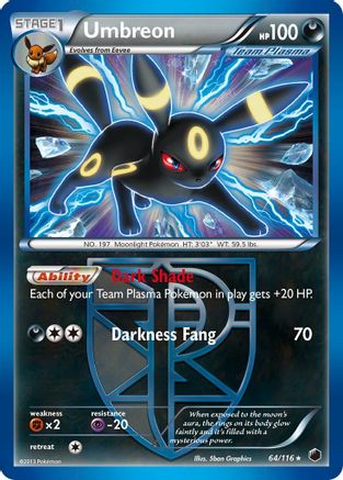 Umbreon (Team Plasma) 064/116 - Reverse Holofoil Plasma Freeze