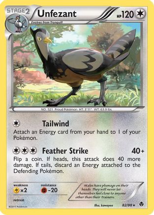 Unfezant 082/98 - Reverse Holofoil Emerging Powers