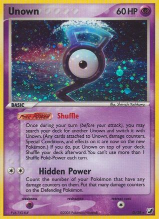 Unown (G) G/115 - Holofoil Unseen Forces