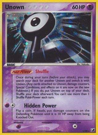 Unown (L) L/115 - Holofoil Unseen Forces