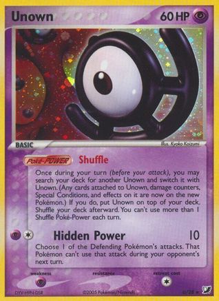 Unown (U) U/115 - Holofoil Unseen Forces