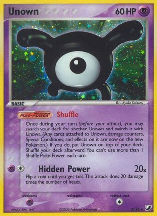 Unown (X) X/115 - Holofoil Unseen Forces