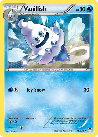 Vanillish 036/135 - Reverse Holofoil Plasma Storm