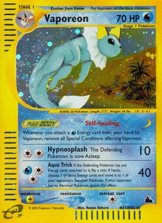 Vaporeon H31/H32 - Holofoil Skyridge