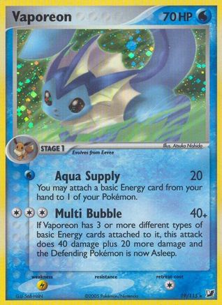 Vaporeon 019/115 - Holofoil Unseen Forces