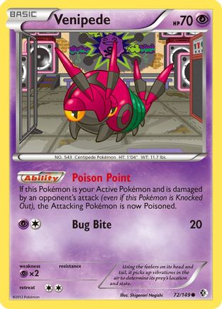 Venipede 072 - Reverse Holofoil Boundaries Crossed