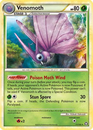 Venomoth 011/102 - Holofoil Triumphant